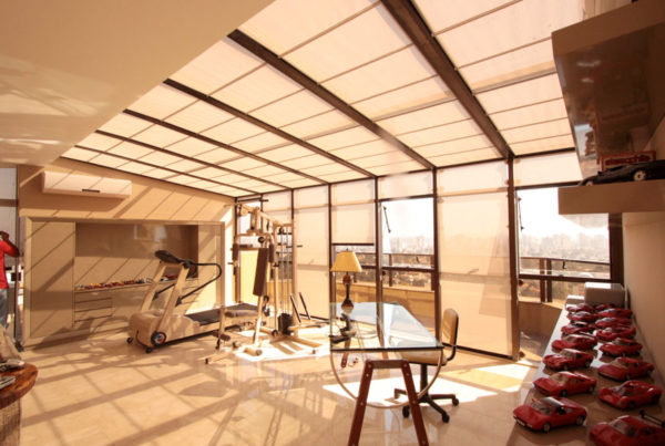 Cortinas VF para coberturas de vidro